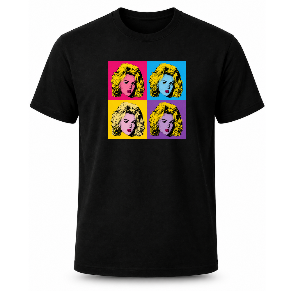 T-PAITA MUSTA - KIKKA POP ART (00 830)