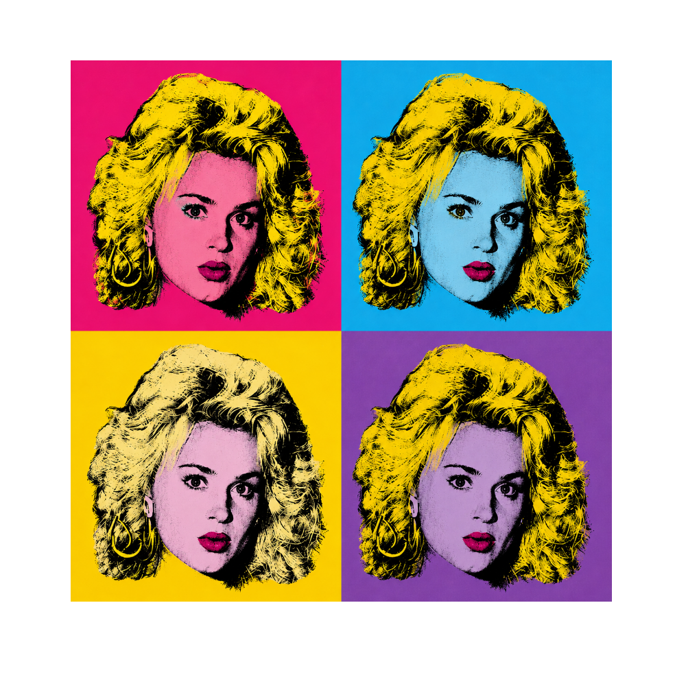 T-PAITA VALKOINEN - KIKKA POP ART (00 830)