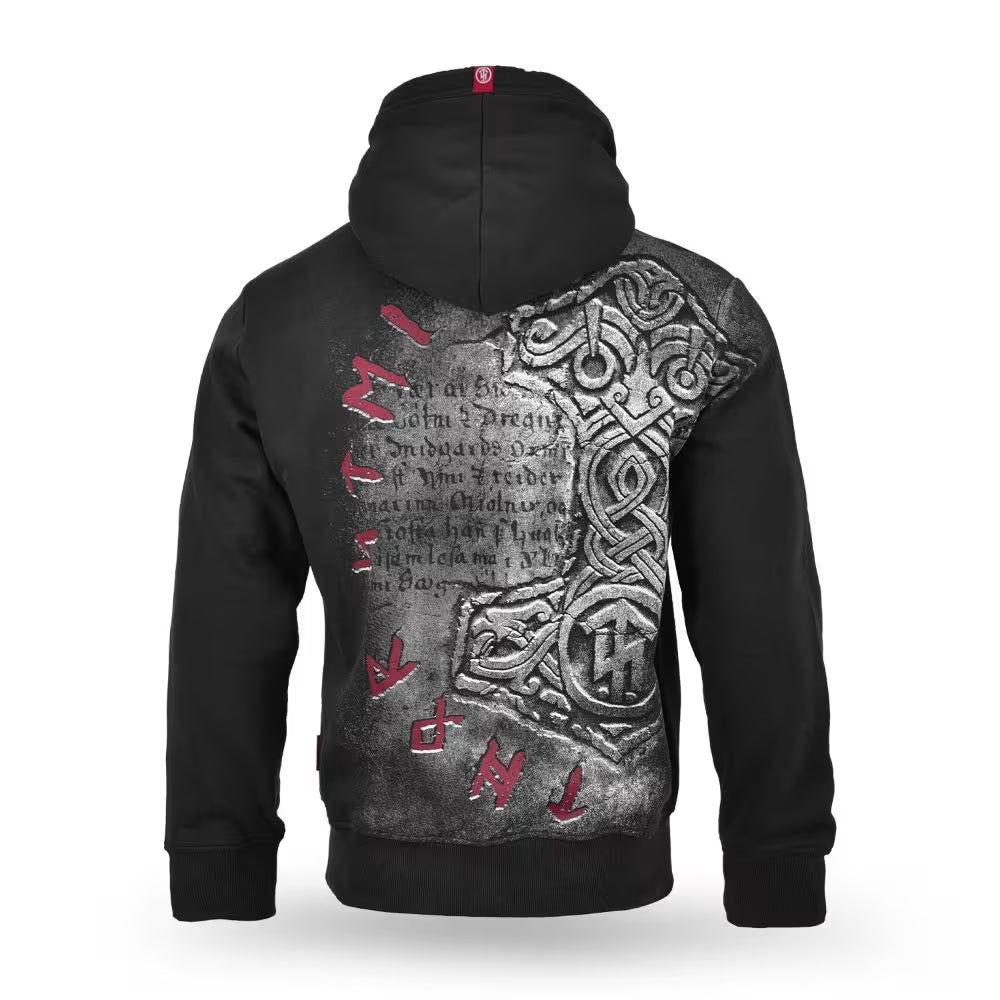THOR STEINAR - vetoketjuhuppari musta - HOODED JACKET STONEHAMMER
