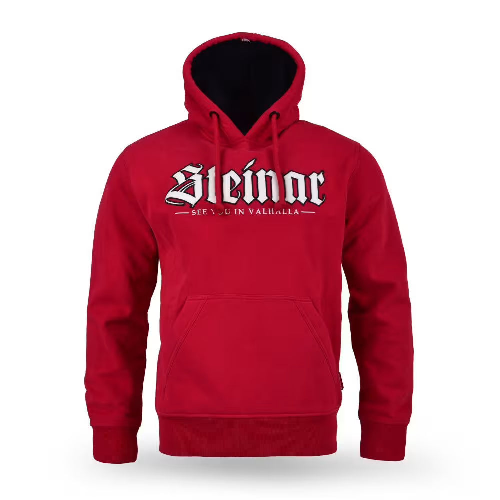 THOR STEINAR -  Huppari punainen - HOODED SWEATSHIRT SØFJELL