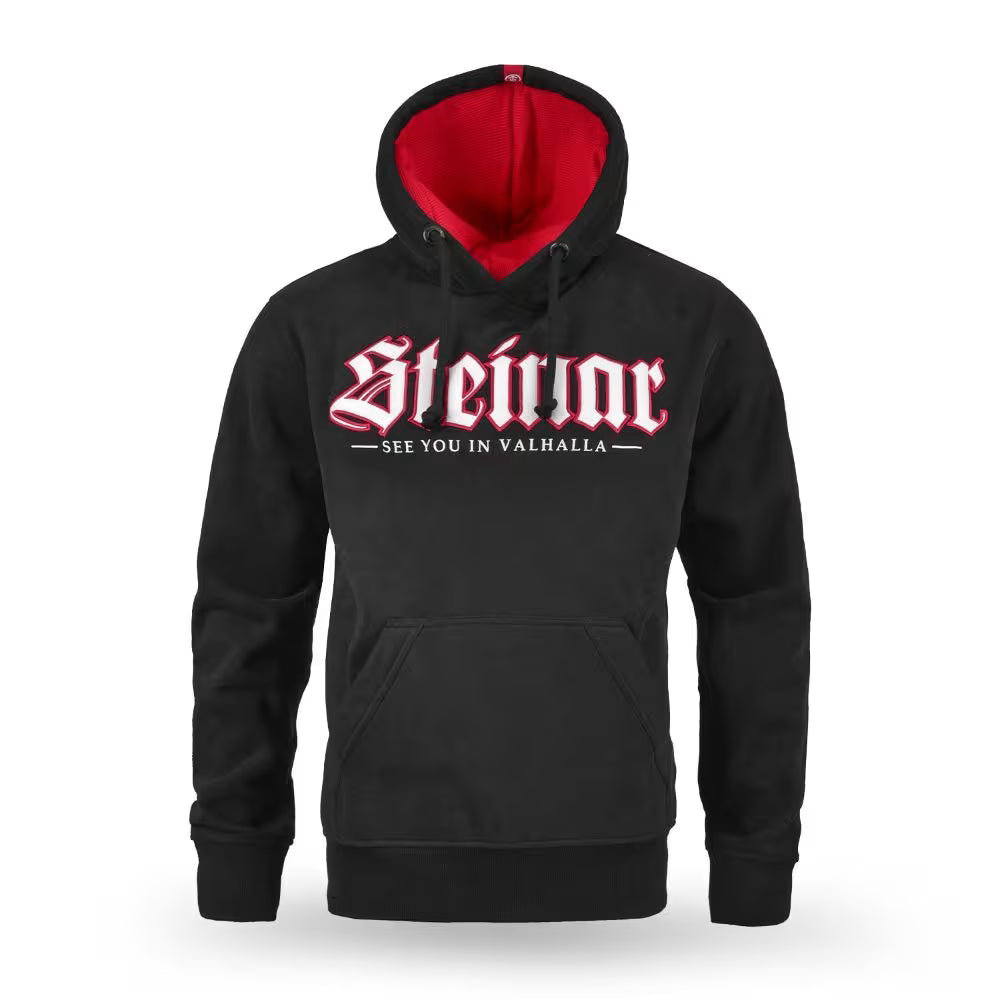 THOR STEINAR -  Huppari musta - HOODED SWEATSHIRT SØFJELL