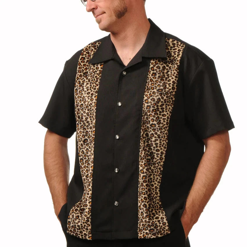 KAULUSPAITA - Leopard Panel Bowling  - STEADY CLOTHING