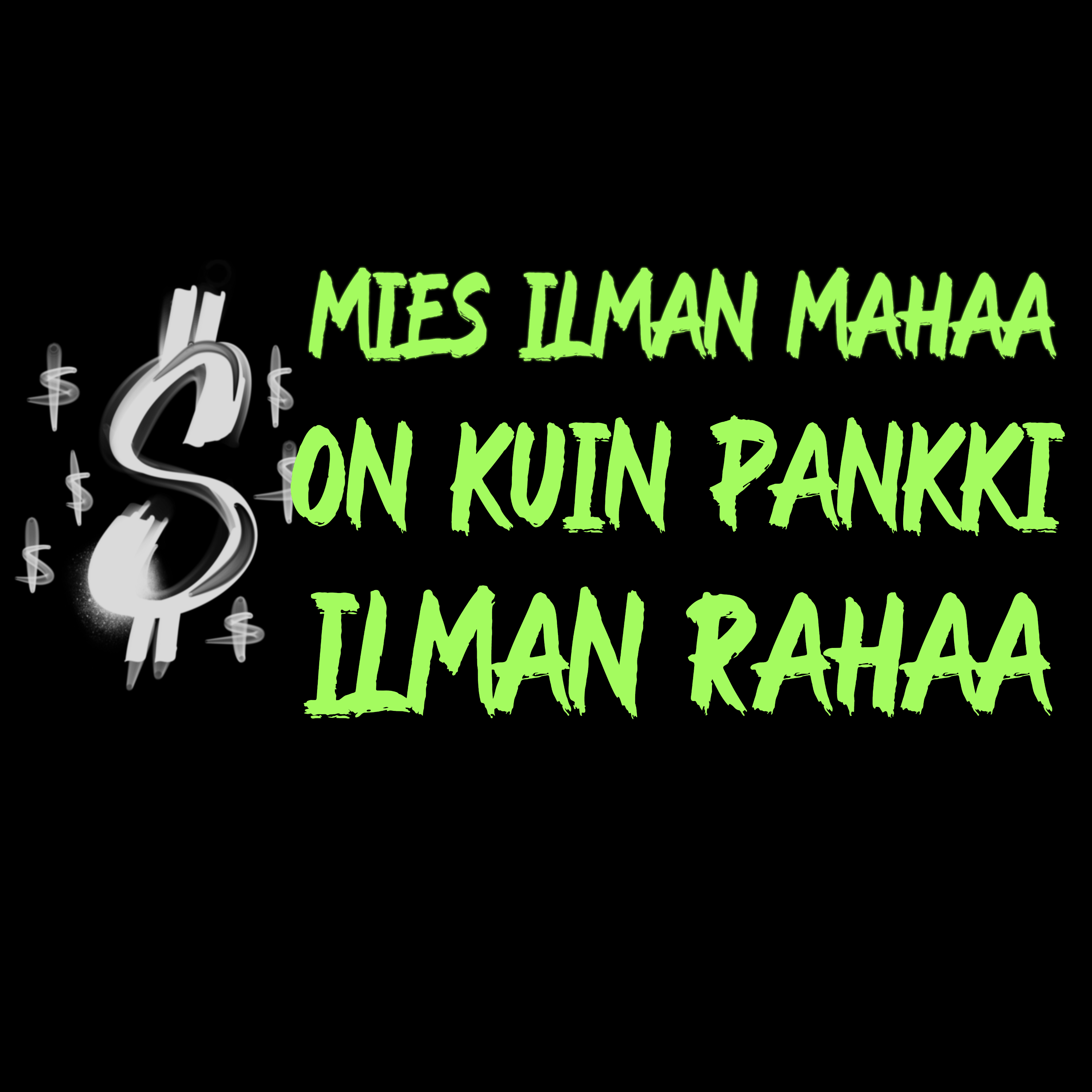 T-PAITA MUSTA - MIES ILMAN MAHAA