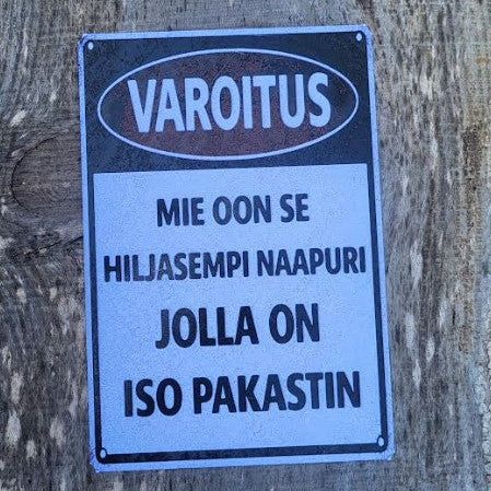 KYLTTI - Varoitus-kyltti pakastimen vartijalle - 15x22