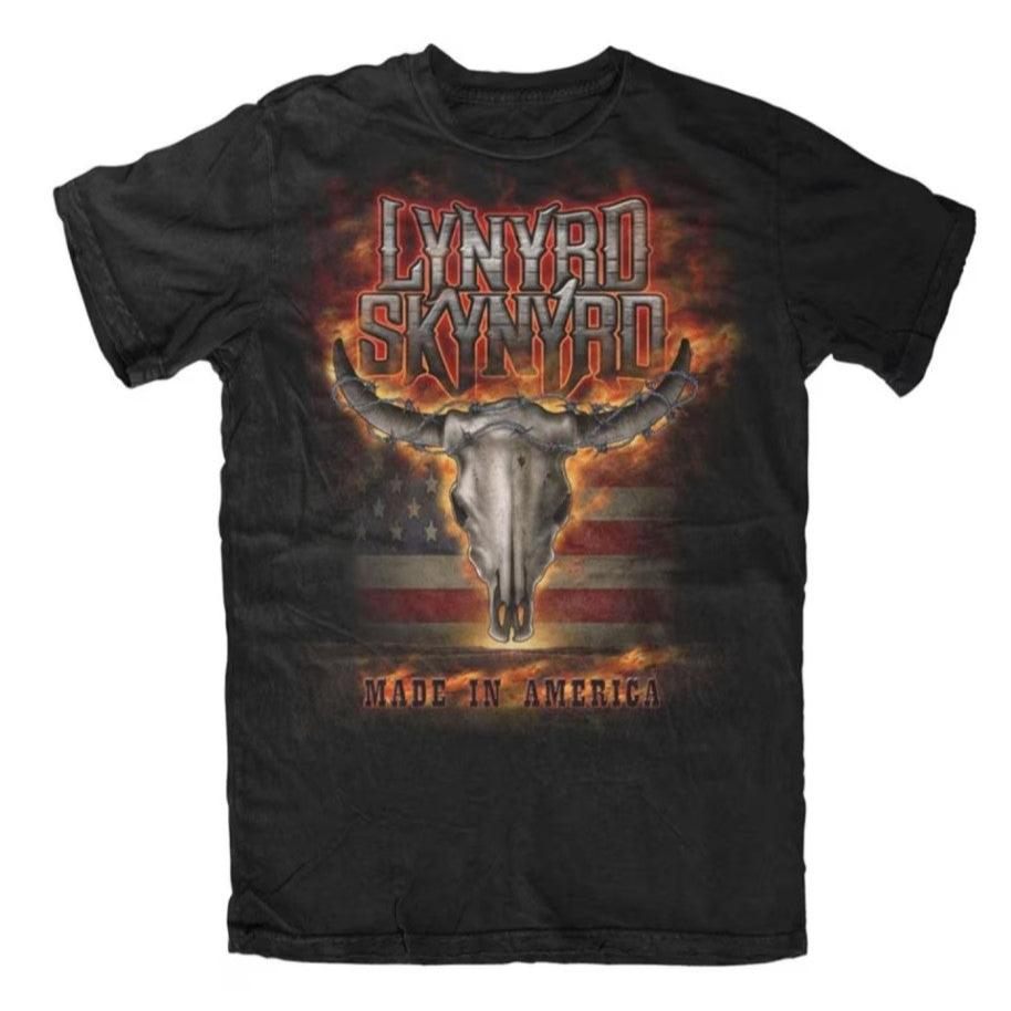 T-PAITA - LYNYRD SKYNYRD - FLAMING SKULL (LF8410)