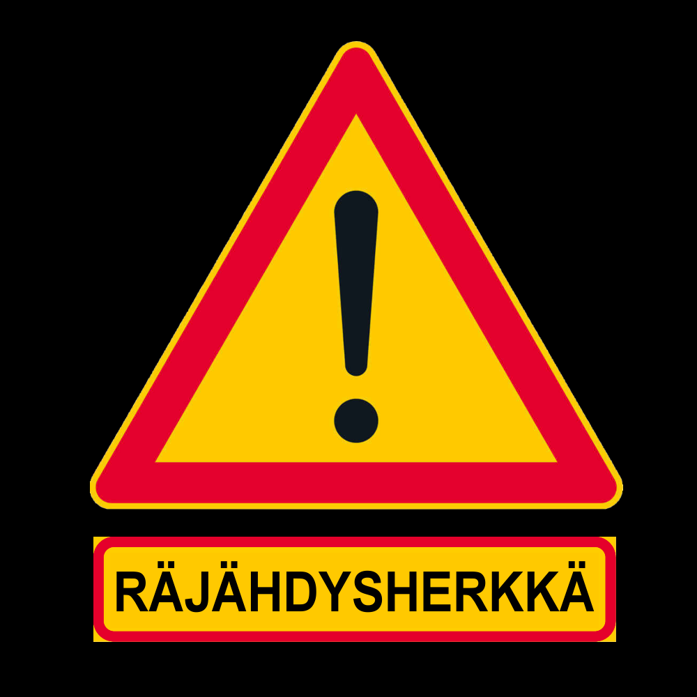 T-paita musta - Räjähdysherkkä  (00 942)