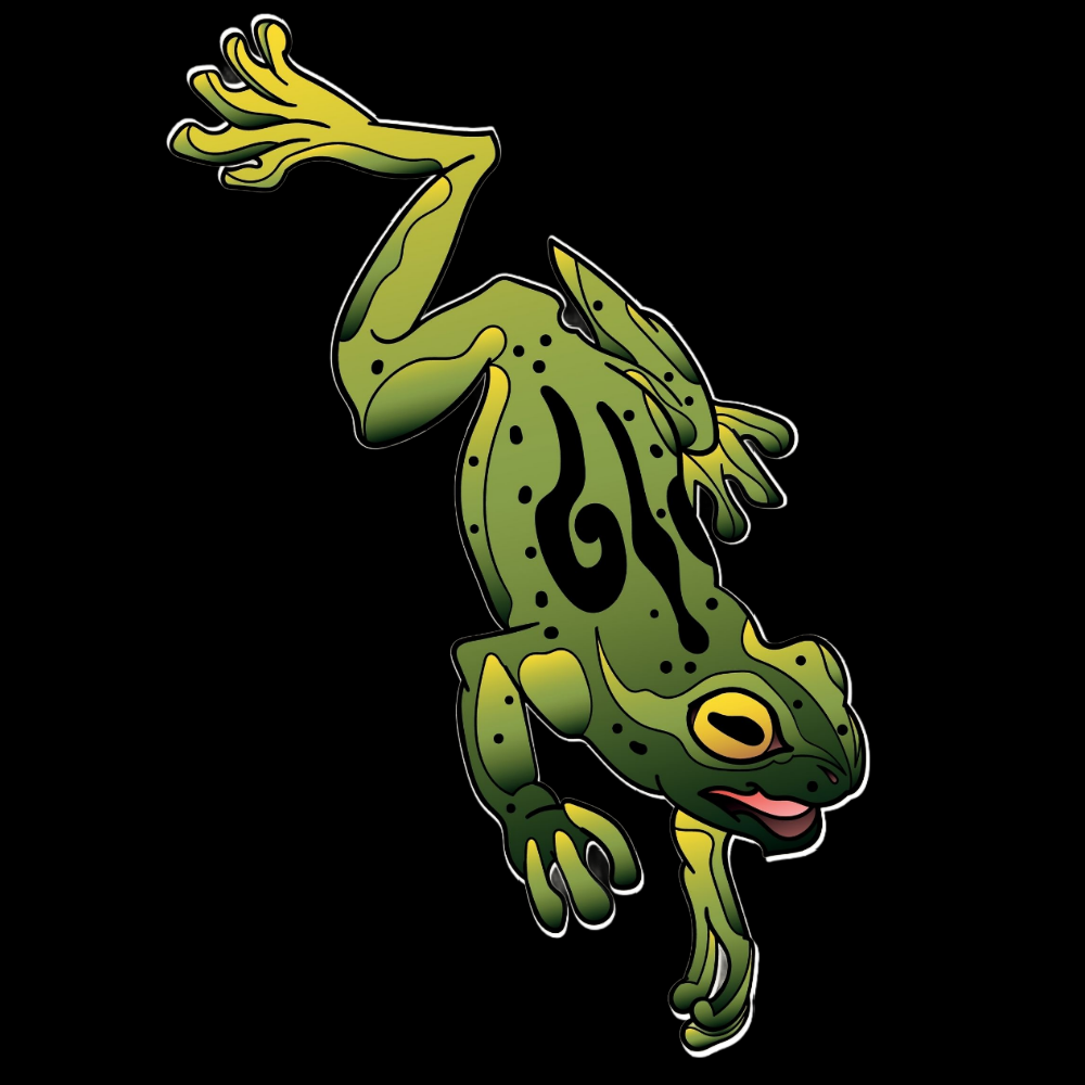 T-PAITA MUSTA - FROG