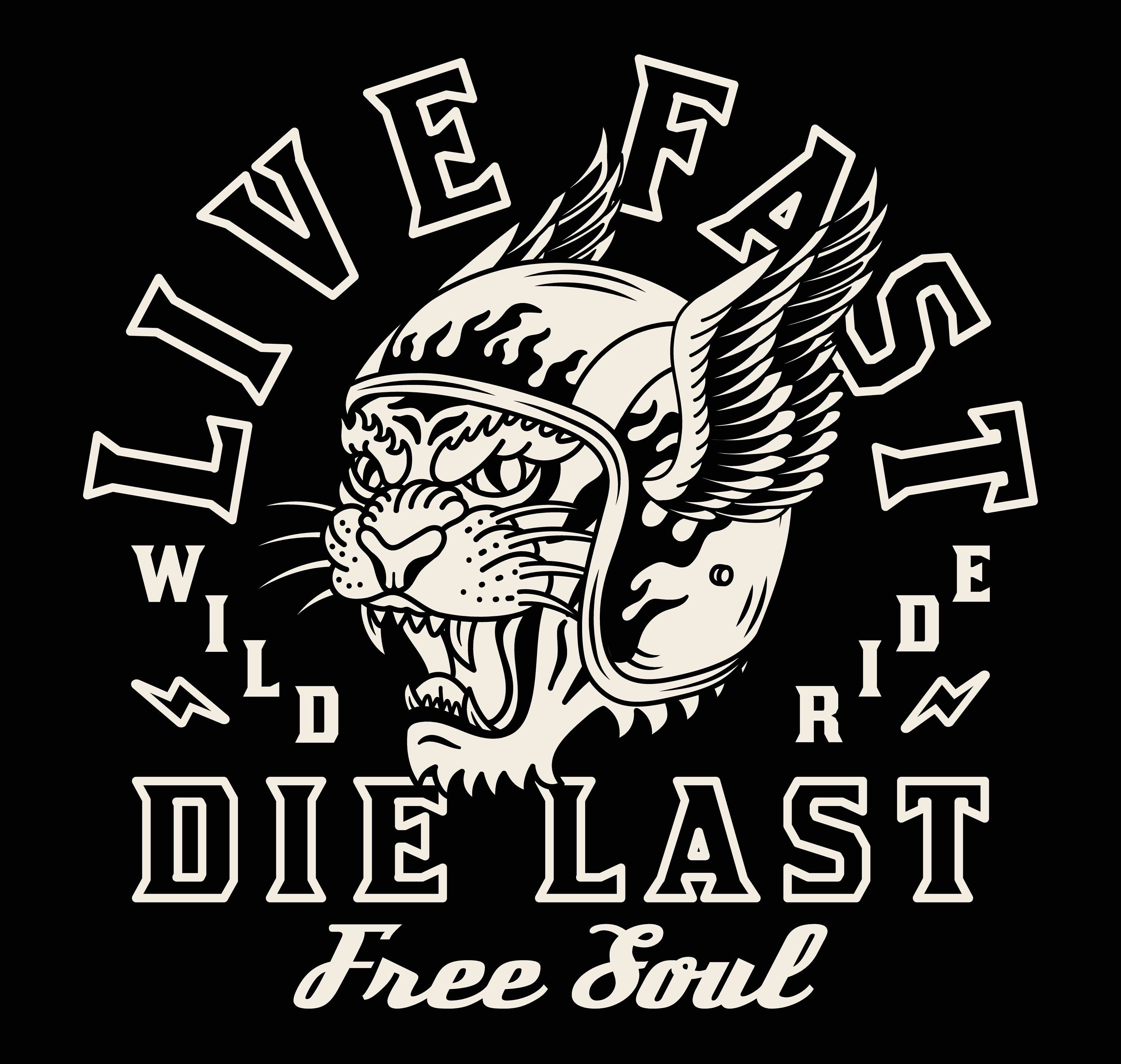 T-PAITA MUSTA - LIVE FAST DIE LAST