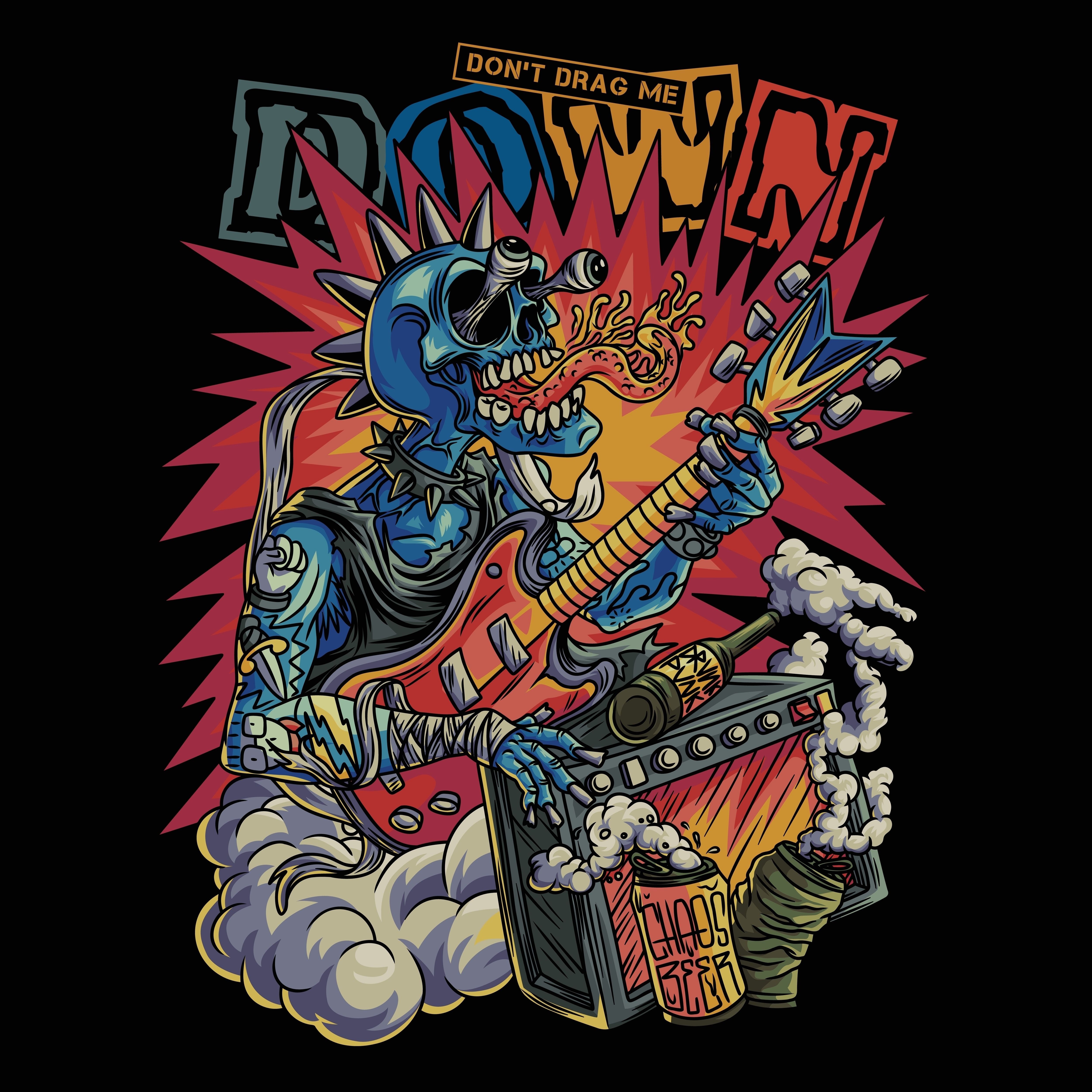 T-paita musta - “Chaos Jam” – Rock Monster