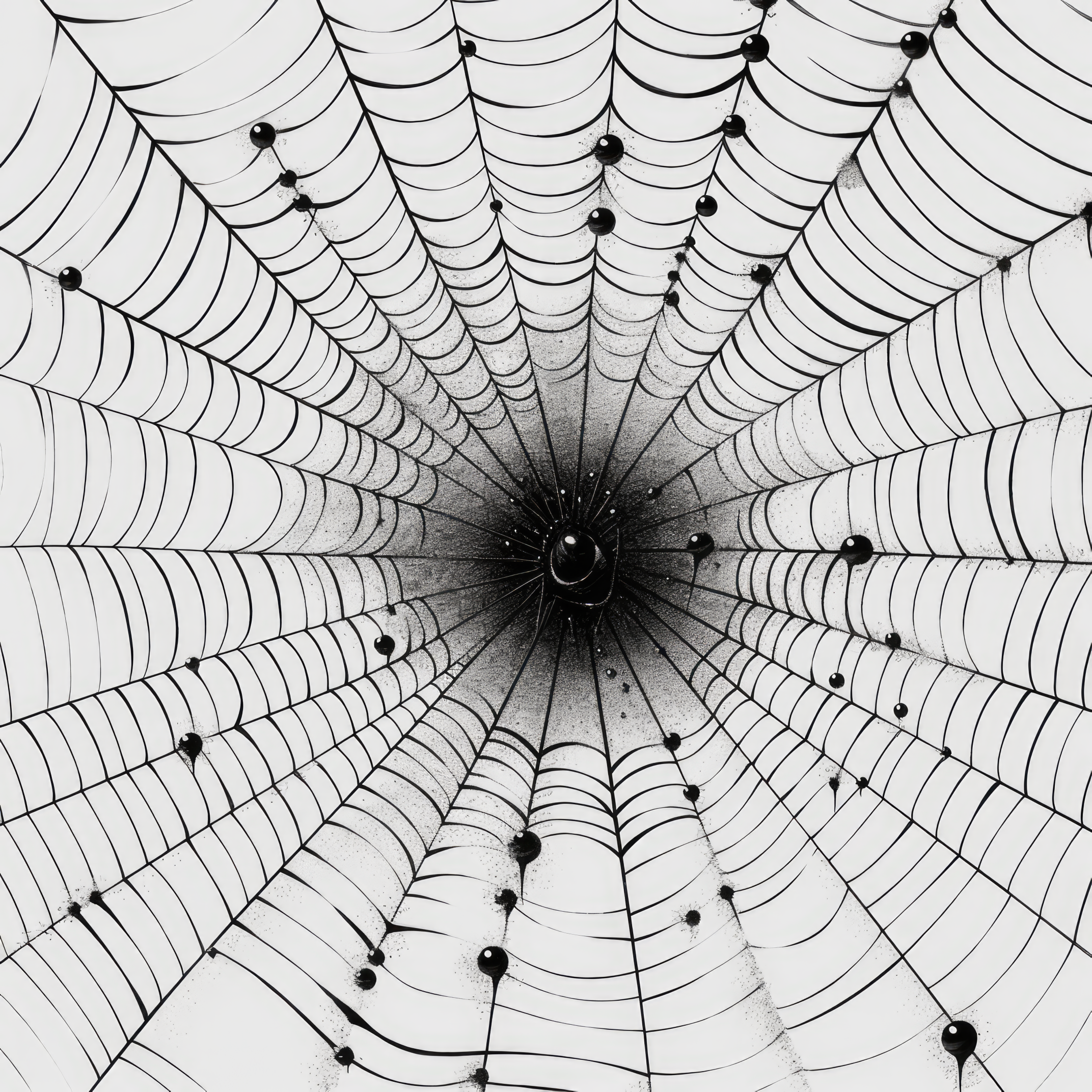 Spider web with dew drops detailed halloween 3 (paitakuva)