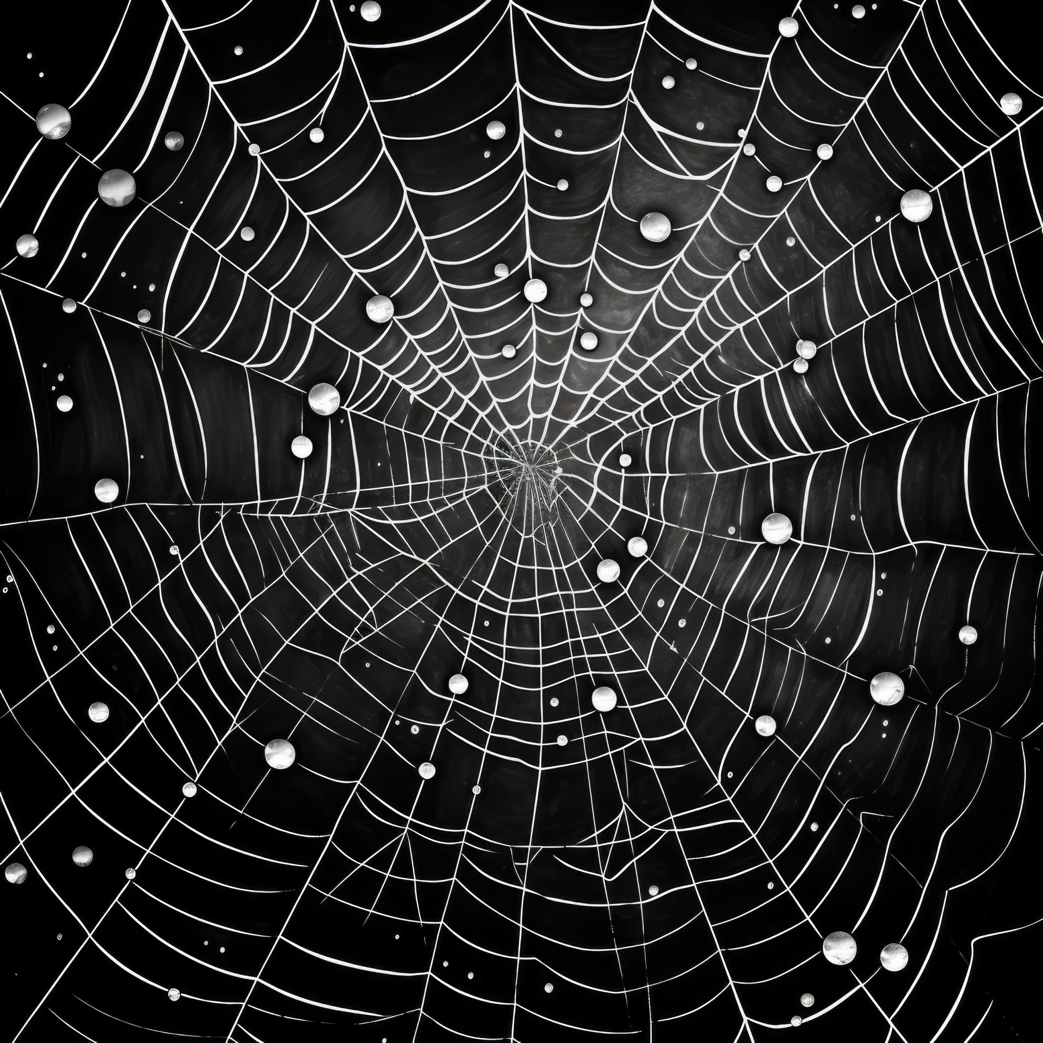 Spider web with dew drops detailed halloween (paitakuva)