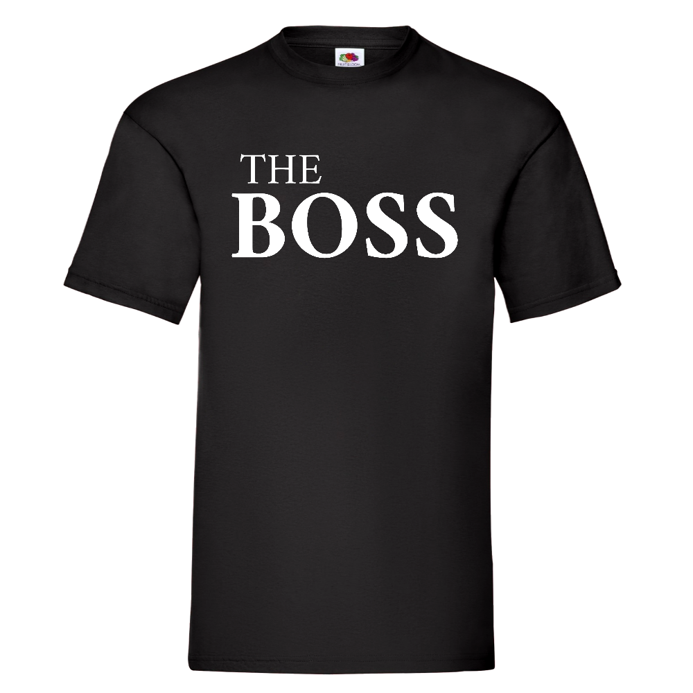 MIESTEN T-PAITA + LASTEN T-PAITA THE BOSS (00 316)