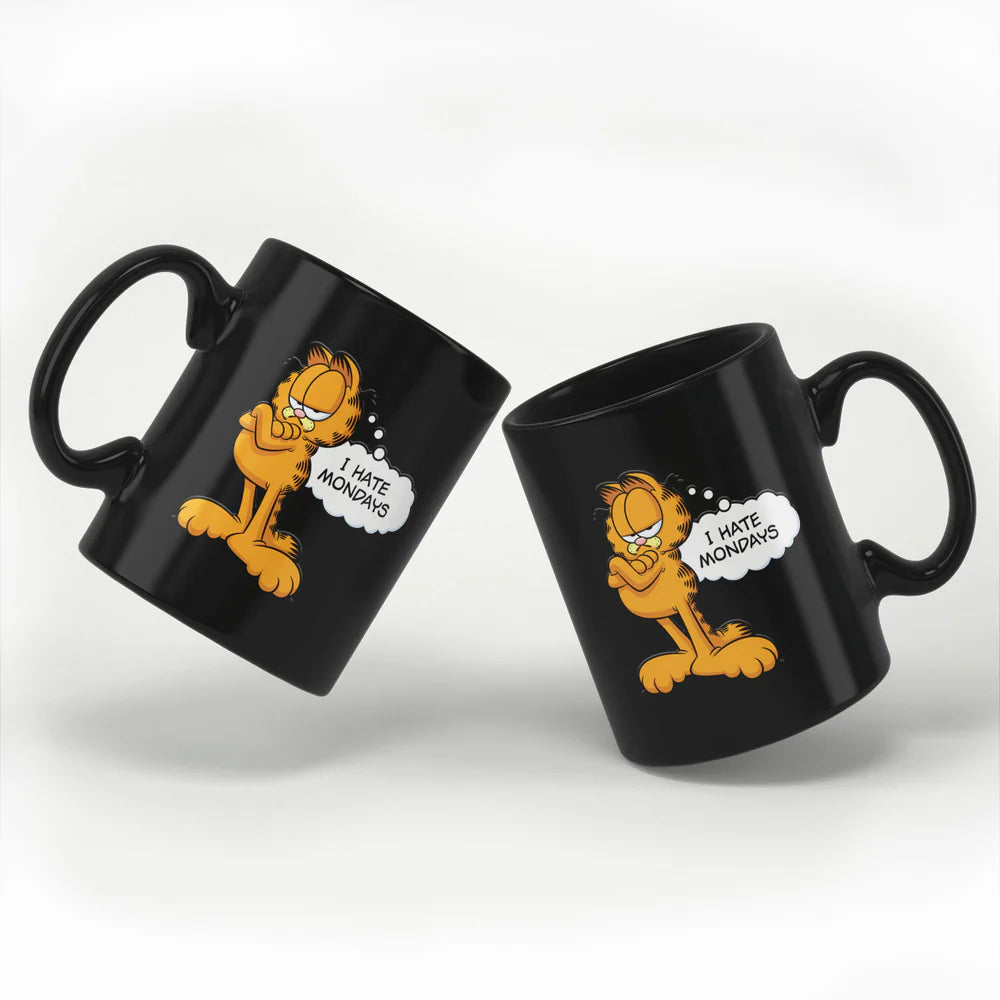 MUKI - Garfield - I Hate Mondays Mug (musta)