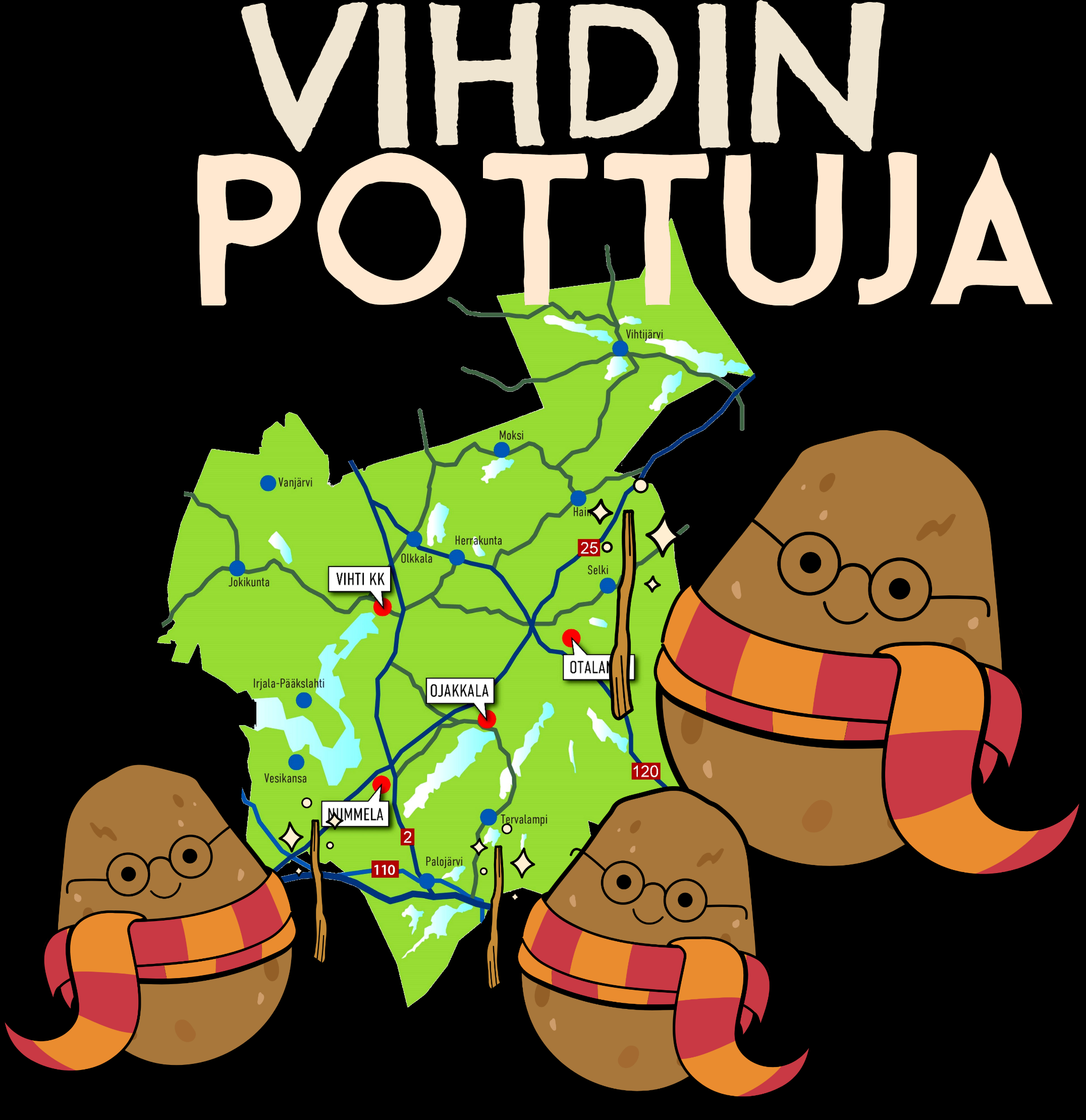 T-PAITA MUSTA - VIHDIN POTTUJA - KAMALA LUONNE (00 272a)