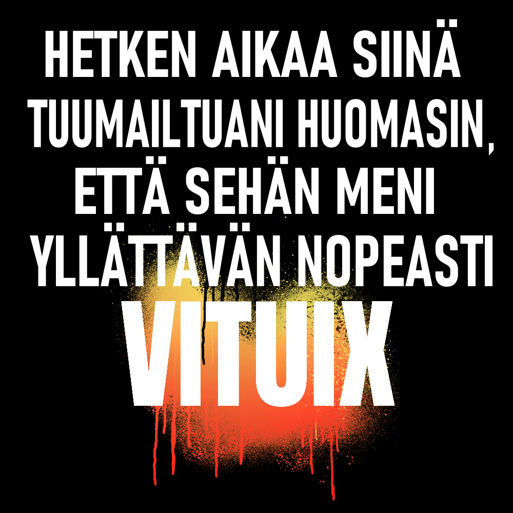T-PAITA MUSTA - YLLÄTTÄVÄN NOPEASTI VITUIX