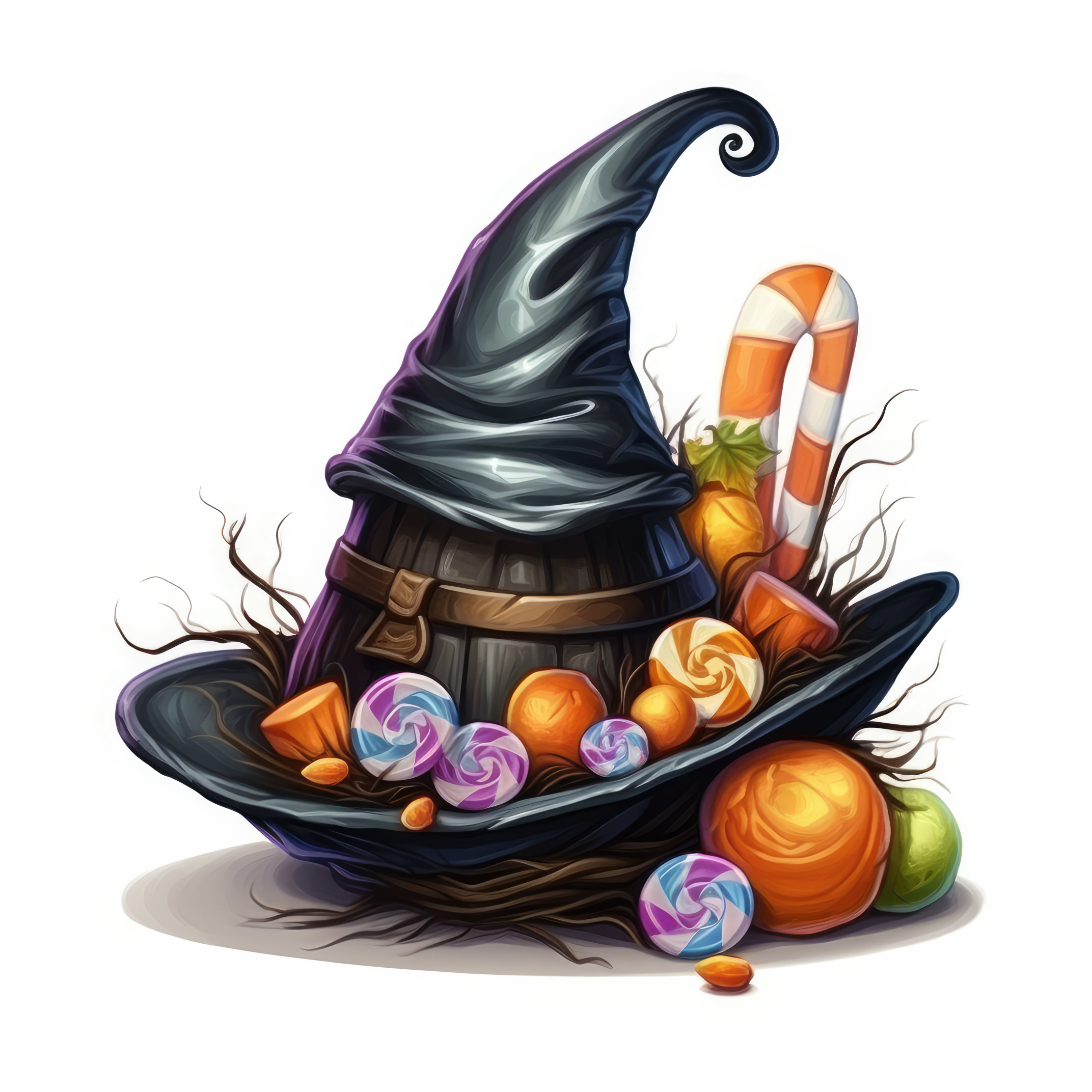 Witchs hat with candy basket magical 2 (paitakuva)
