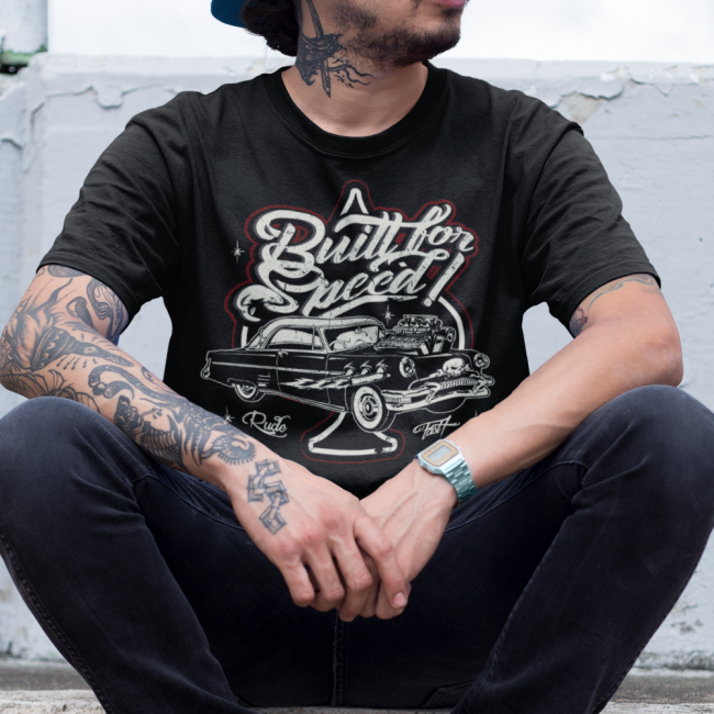 T-PAITA MUSTA - BUILT FOR SPEED SPADE (00 2138)