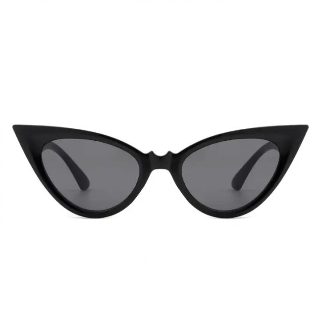 AURINKOLASIT - Women Retro High Pointed Fashion Vintage Cat Eye Sunglasses black