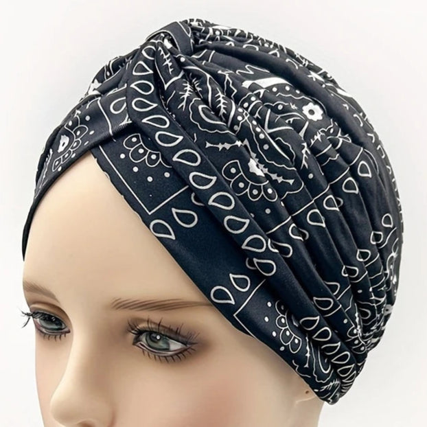 TURBAANI RETRO - bandana musta