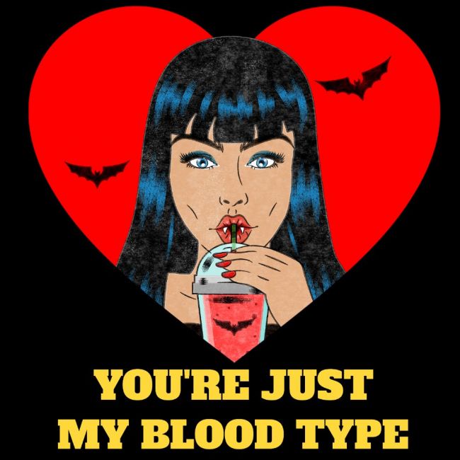 NAISTEN PAITA musta - BLOOD TYPE