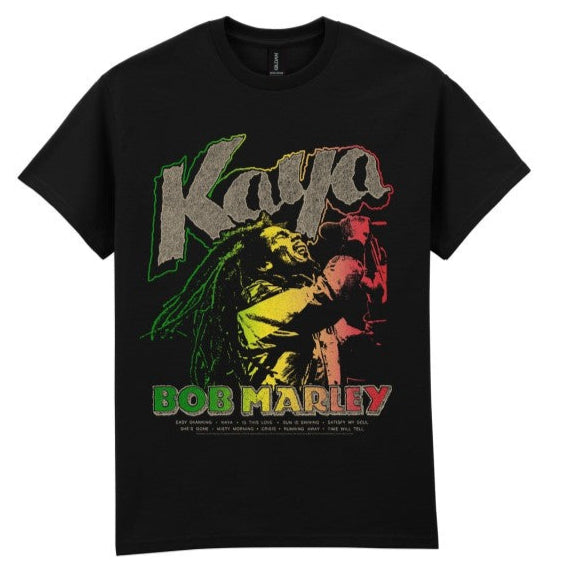 T-PAITA musta - Bob Marley Kaya