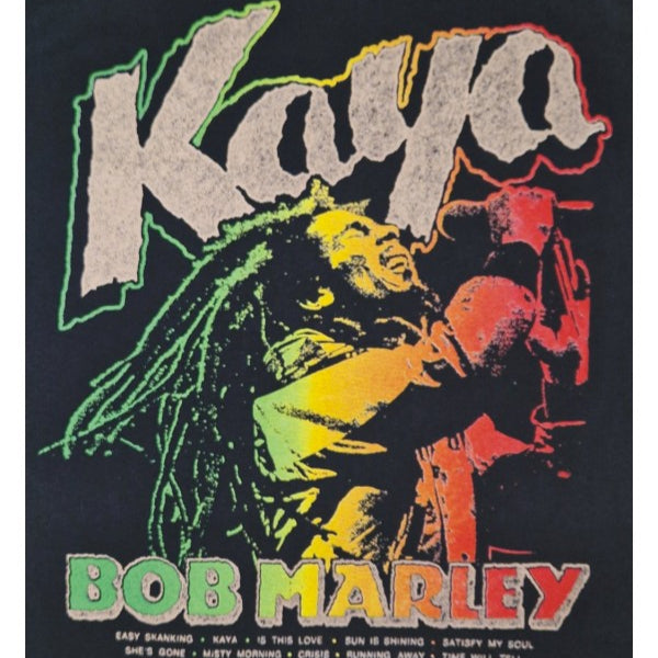 T-PAITA musta - Bob Marley Kaya