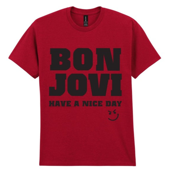 T-PAITA punainen - Bon Jovi Have a Nice Day