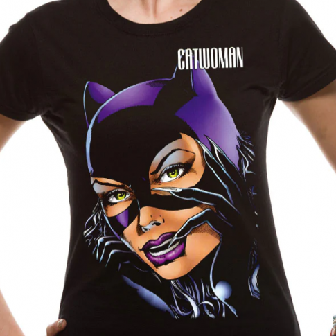 NAISTEN T-PAITA - CATWOMAN FACE - BATMAN (LF8425)