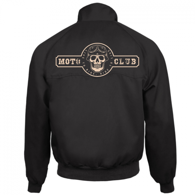 CUSTOM Harrington takki - MOTO CLUB SKULL LOGO