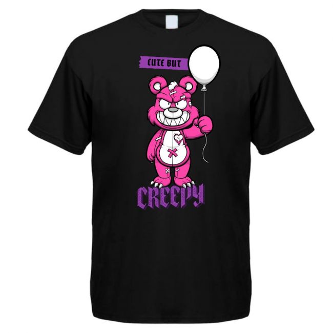 T-PAITA musta - CUTE BUT CREEPY (00 241)