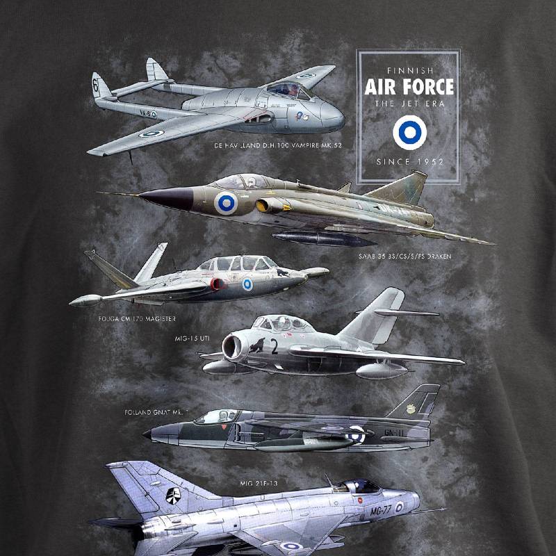 T-PAITA harmaa - DC Finnish Air Force, Jet Era