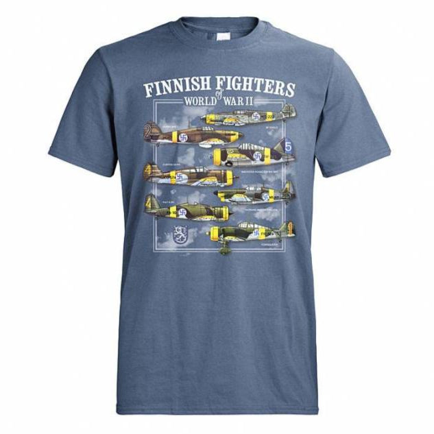 T-PAITA Teräksensininen - DC Finnish Warplanes