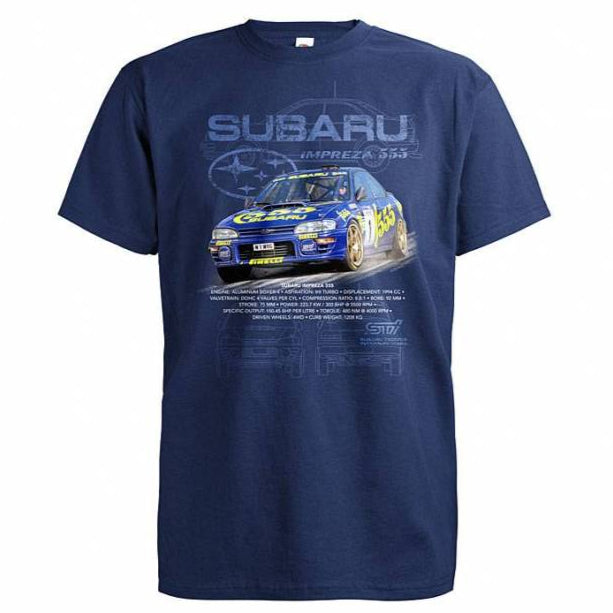 T-PAITA RALLI sininen - DC Subaru Impreza