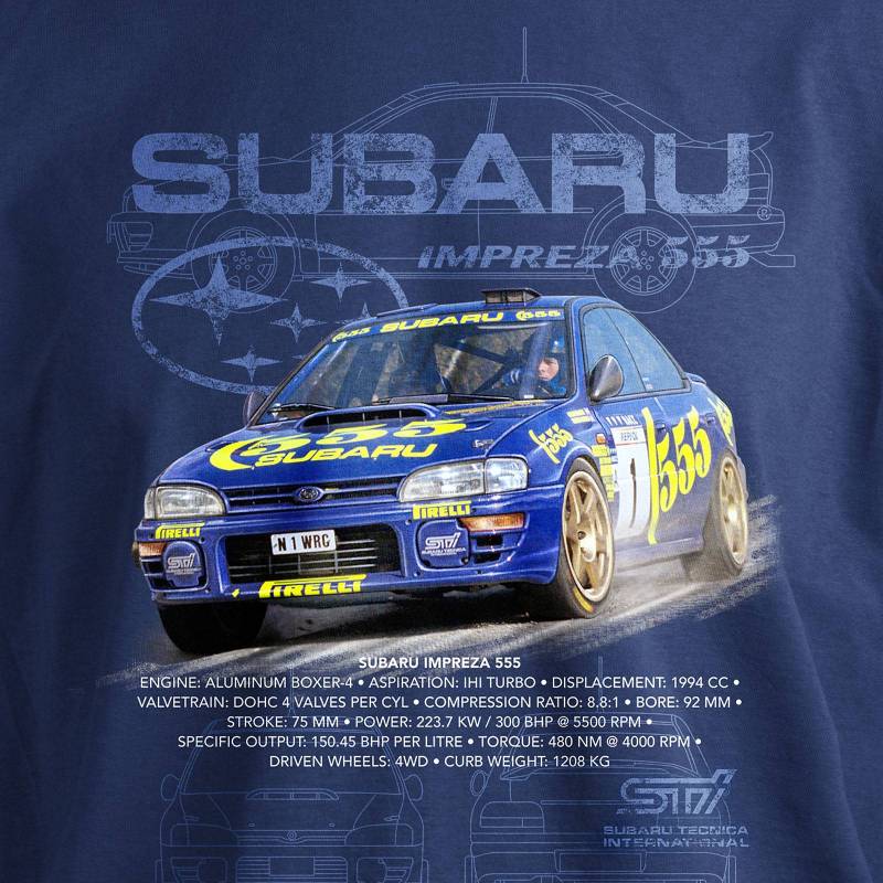 T-PAITA RALLI sininen - DC Subaru Impreza