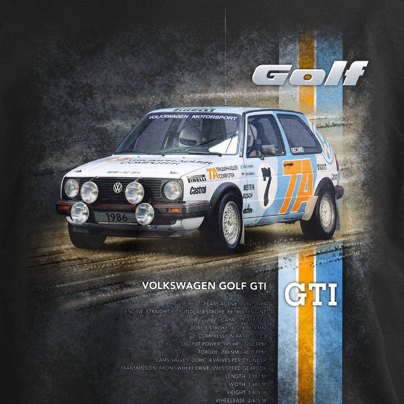 T-PAITA RALLI musta - DC VW Golf GTI