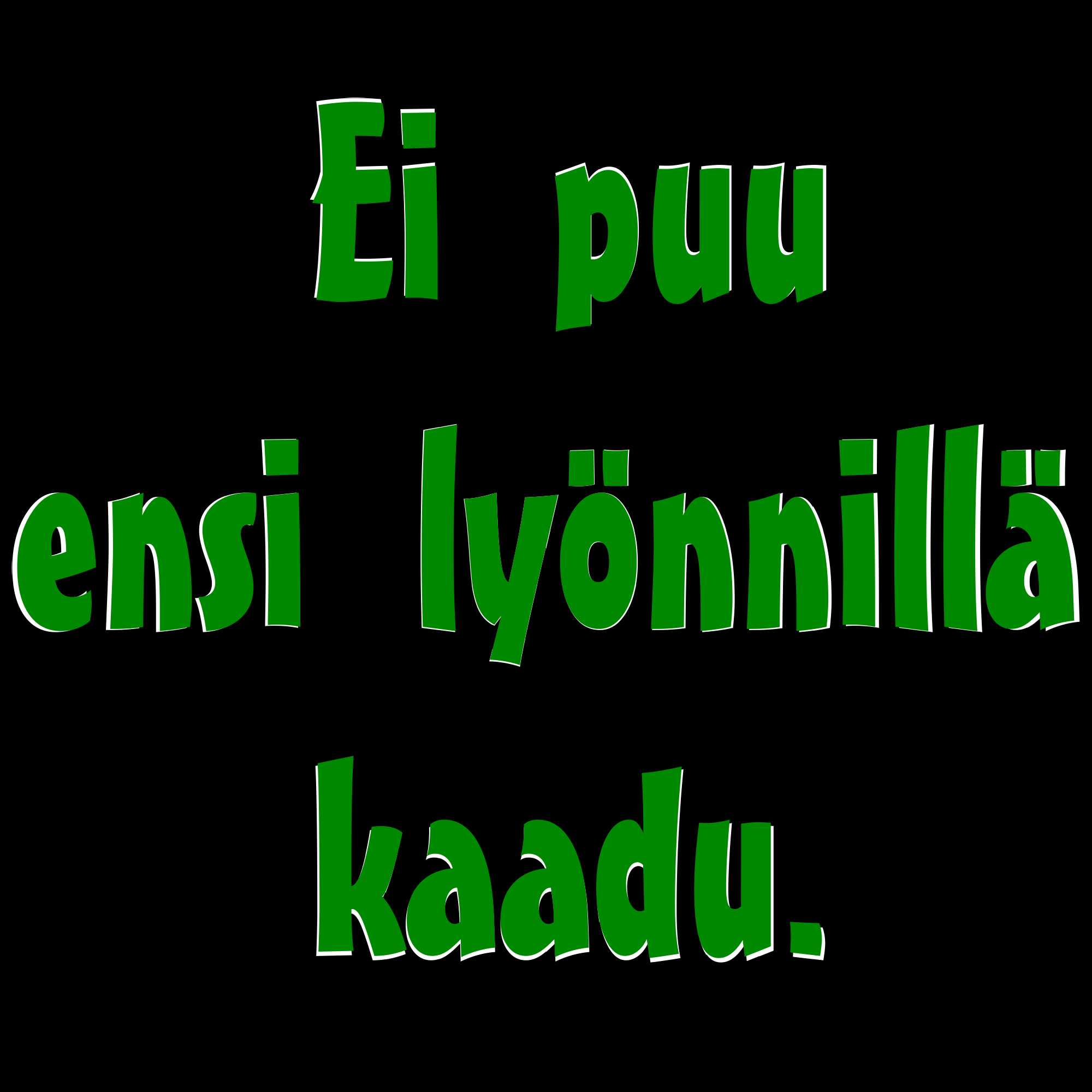 PAITAKUVA - Ei puu ensi lyönnillä kaadu.