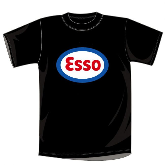 T-paita musta - ESSO (00 586)