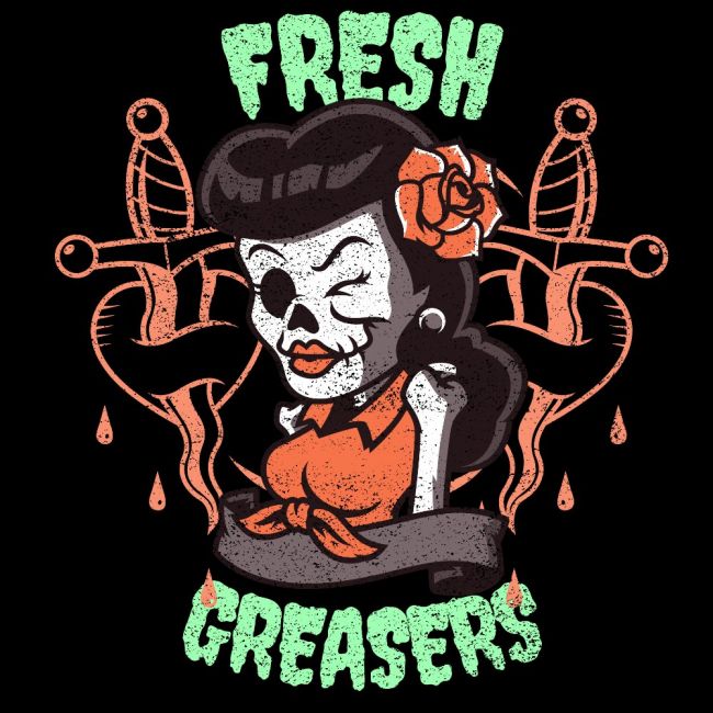 Pitkähihainen T-Paita - FRESH GREASERS - SPEED KINGS