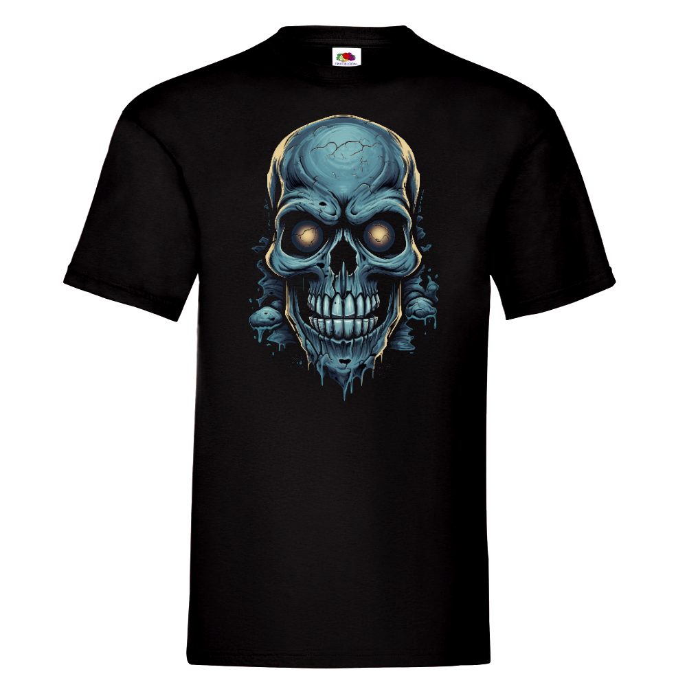 T-PAITA MUSTA - Cartoon Phantom skull (00 295)