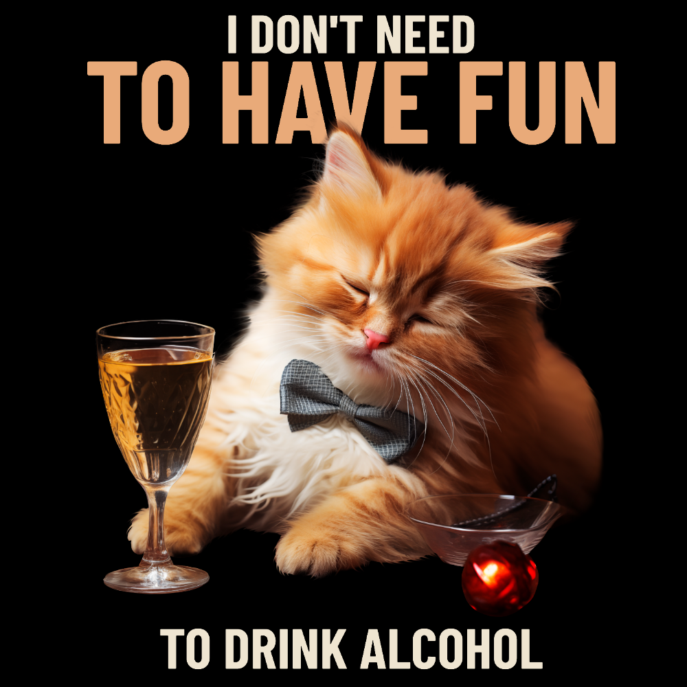 T-PAITA MUSTA - I DON’T NEED FUN I NEED WINE