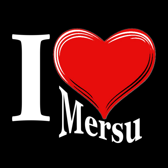 T-paita - I LOVE MERSU (MUSTA) (00 1810)