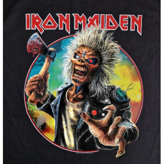 T-PAITA - Iron Maiden Axe Eddie Red White Circle