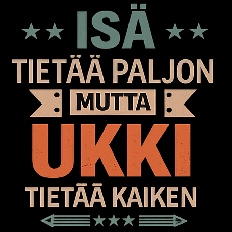 T-PAITA musta - UKKI TIETÄÄ KAIKEN