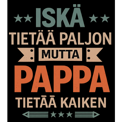 T-PAITA musta - PAPPA TIETÄÄ KAIKEN