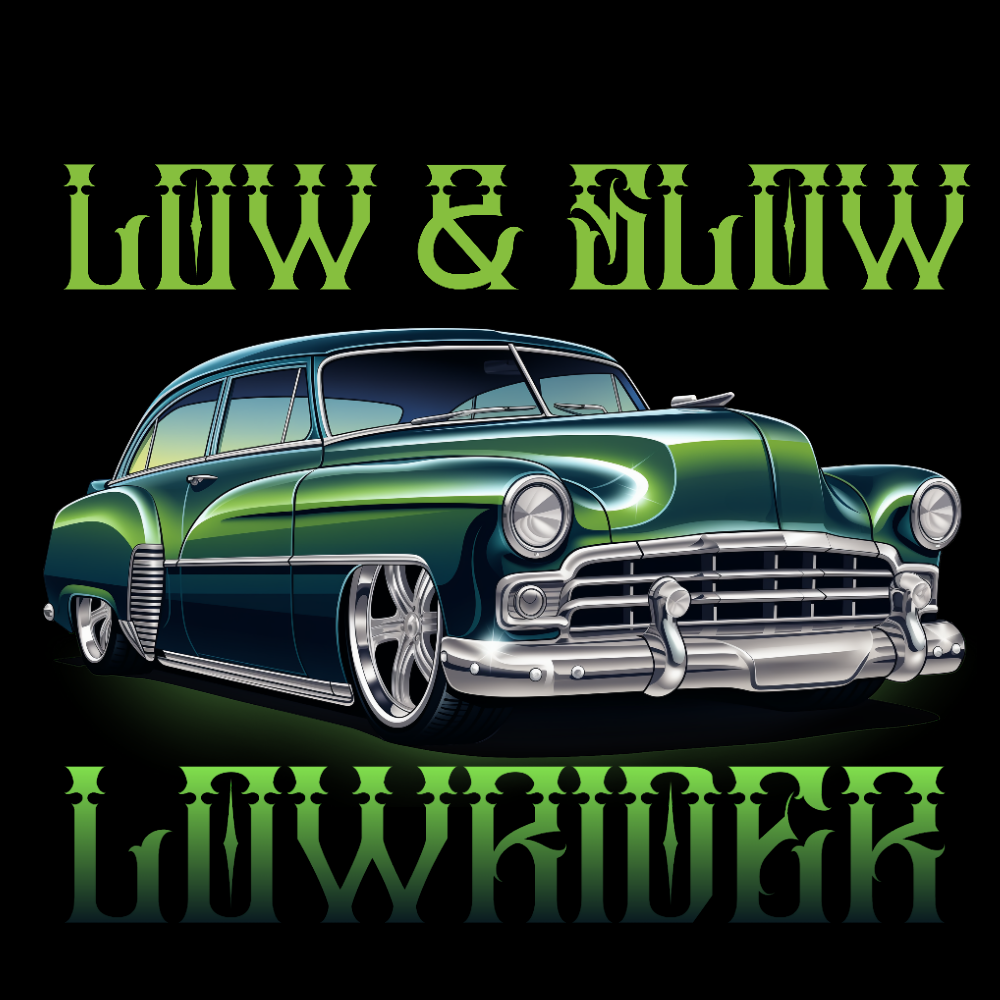 T-PAITA MUSTA - Low & Slow Lowrider (2818)