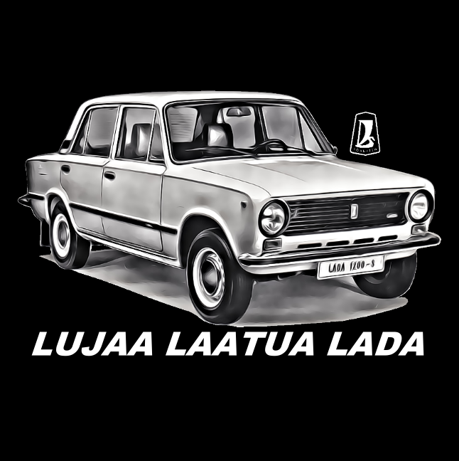 T-PAITA - LUJAA LAATUA LADA MUSTA (00 2235)