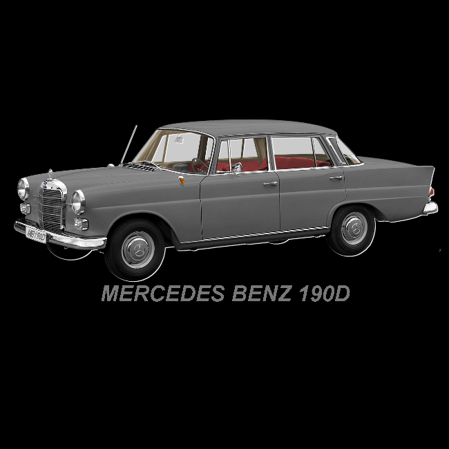 T-PAITA MUSTA - MERCEDES BENZ 190D (00 2250)