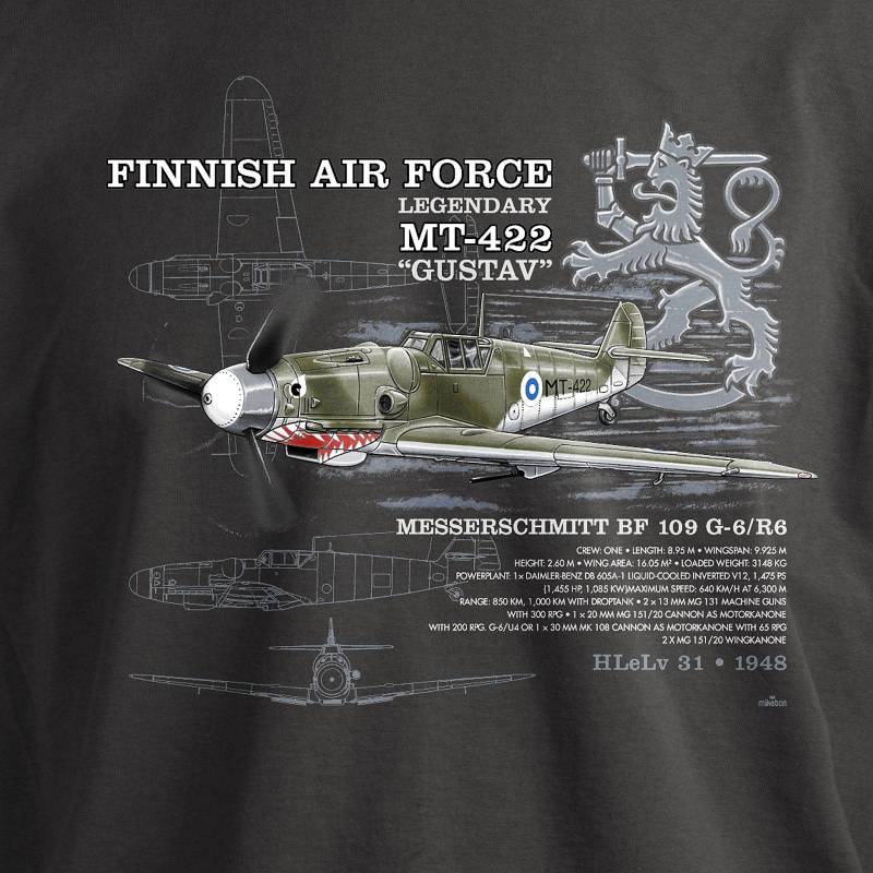 T-PAITA  Grafiitinharmaa - Messerschmitt BF-109