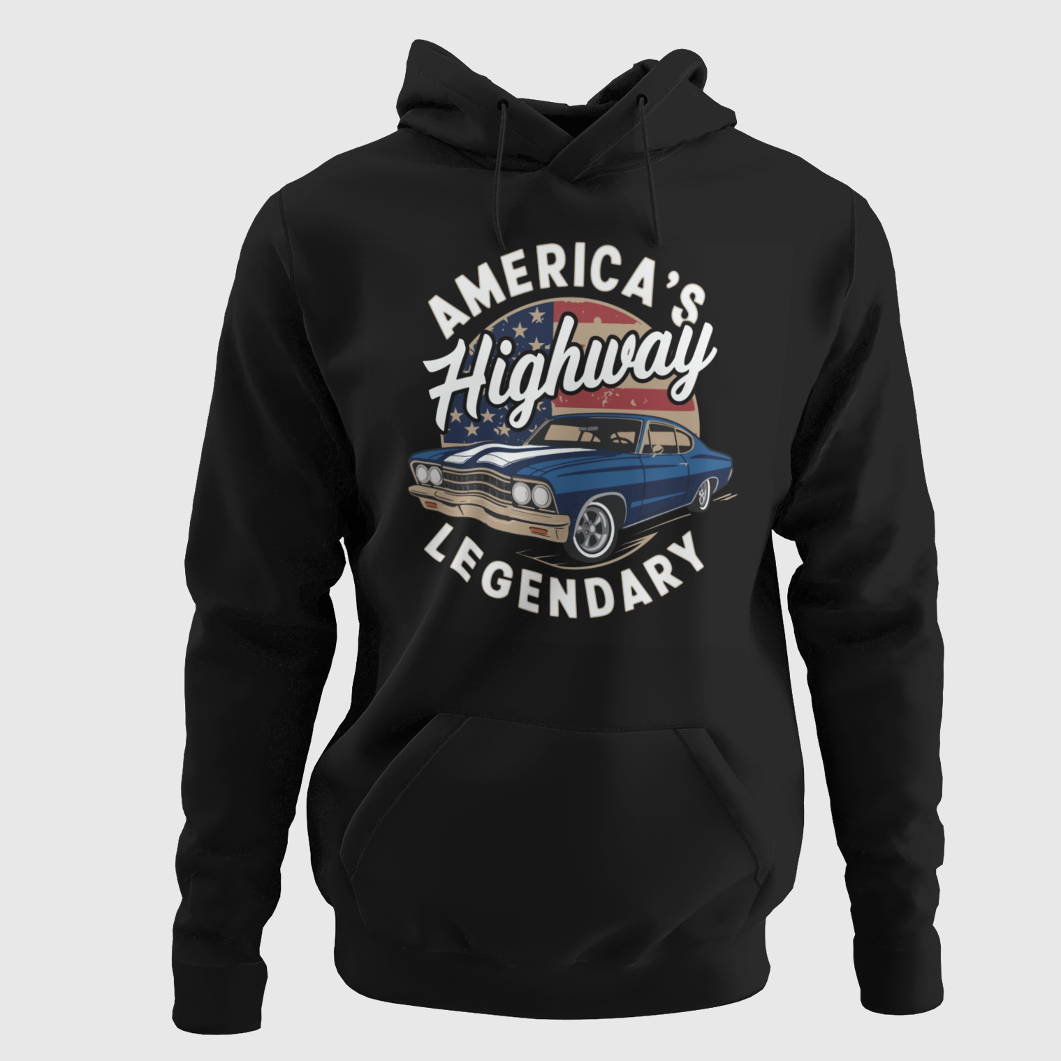 CLASSIC HUPPARI MUSTA - AMERICA'S HIGHWAY LEGENDARY
