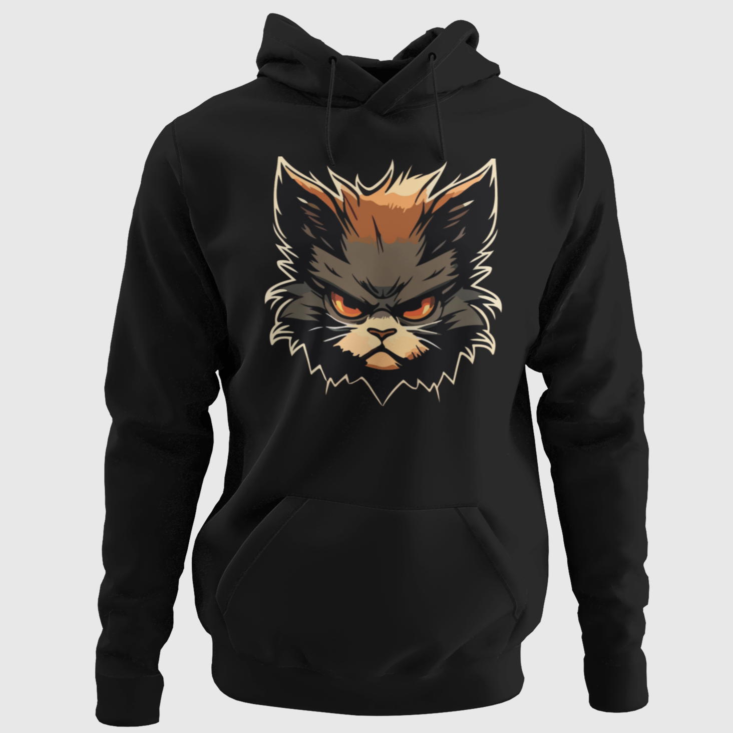 CLASSIC HUPPARI MUSTA - ANGRY CAT (00 2565)